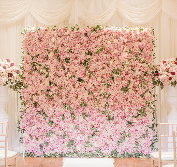Why couple wants flower wall for their wedding reception